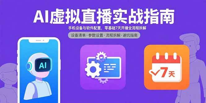 15835期：AI虚拟直播实战指南，手机设备+软件配置，零基础7天开播全流程拆解-安索博客网