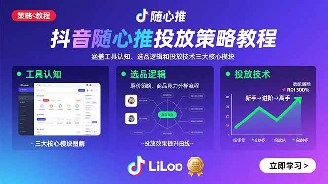 抖音随心推投放策略教程：从工具认知到选品投放，全是实战干货-安索博客网
