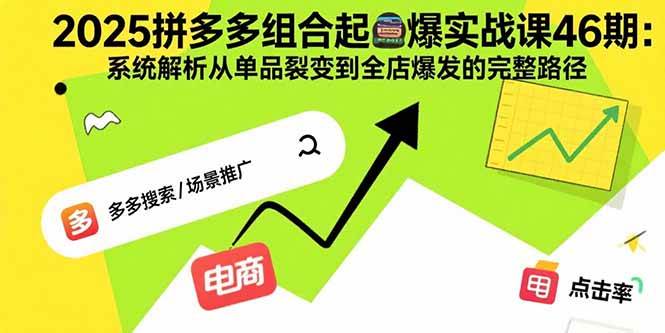 2025拼多多组合起爆实战课46期：手把手教你从单品裂变到全店爆发-安索博客网