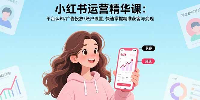 （15795期）小红书运营精华课：搞懂平台、玩转广告、搞定账户，轻松获客和赚钱-安索博客网
