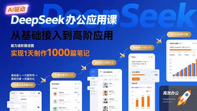 DeepSeek办公课：从零基础到高手，一天轻松搞定1000篇笔记-安索博客网