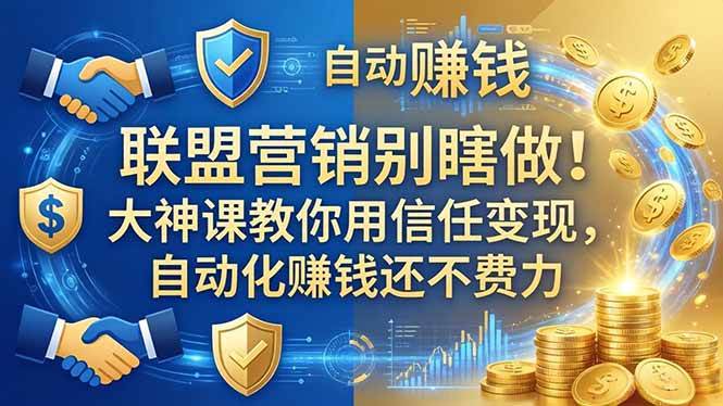 （18242期）联盟营销别瞎搞！大神课教你靠信任赚钱，自动收钱不费力【原创双语字幕】-安索博客网