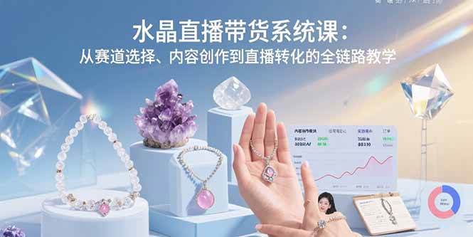 （15721期）水晶直播带货系统课：从选赛道、搞内容到直播变现，一条龙全教会你-安索博客网