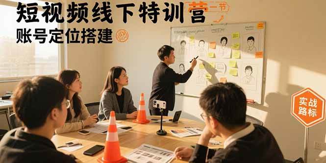 短视频线下特训营：从零开始搞账号、拍口播、玩直播，手把手教你赚钱-安索博客网
