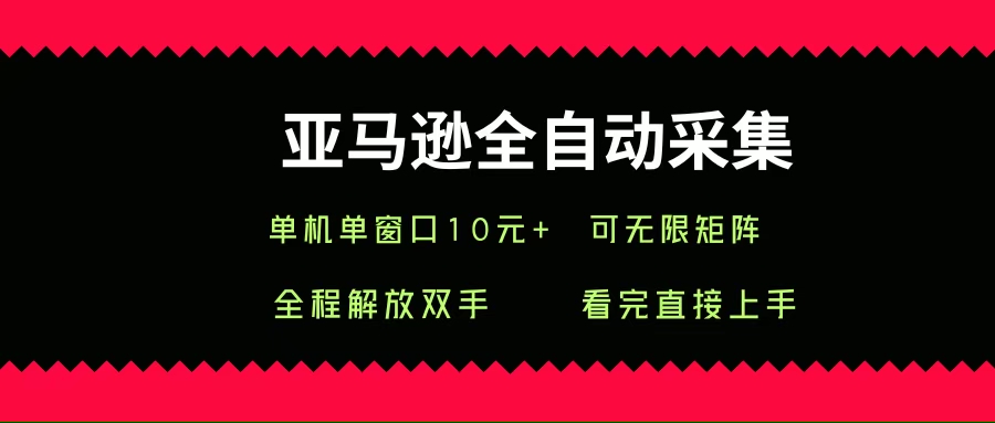 (15704期) 亚马逊全自动采集，一个窗口一天赚10+，还能无限放大-安索博客网