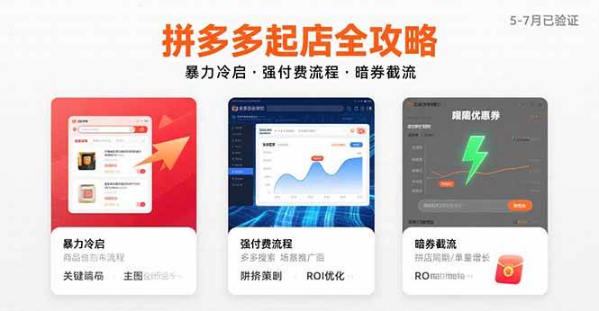 拼多多开店爆单秘籍：暴力起号、付费猛冲、暗券截流（5-7月实测有效）-安索博客网
