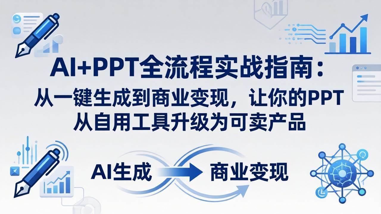 18142期：AI+PPT全流程实战指南（4月21日更新）——从一键搞定到赚钱变现，让你的PPT不只是自用工具，还能变成能卖的产品-安索博客网