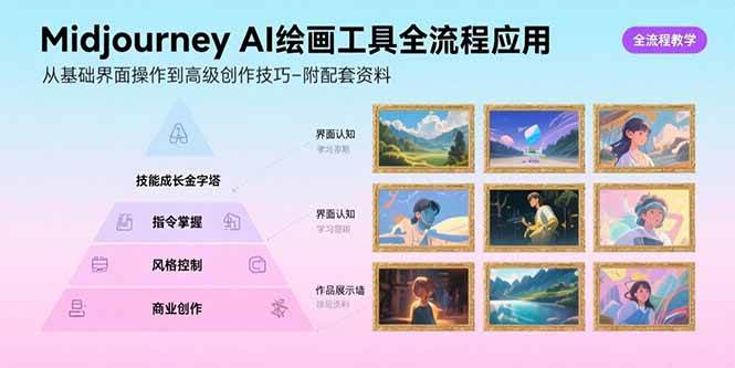零基础也能玩转Midjourney！从界面操作到高级创作，全套教程+配套资料-安索博客网