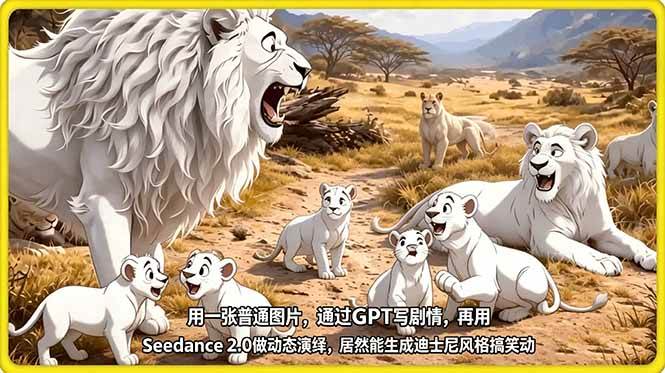一张普通图片，咋变成迪士尼搞笑动画？GPT写剧情+Seedance 2.0动态演绎，真能行！-安索博客网