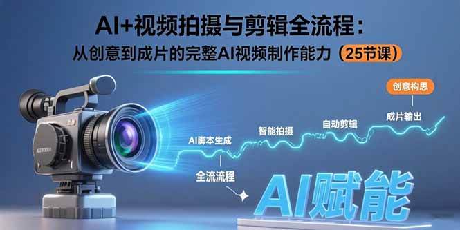 （15612期）AI+视频拍摄与剪辑一条龙：从想法到成片，手把手教你搞定AI视频制作（25节课）-安索博客网