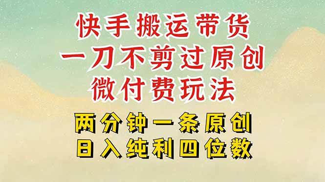 快手黑科技搬运带货，零基础也能日赚四位数的秘密-安索博客网