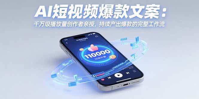 (15569期) AI短视频爆款文案：千万播放量大佬亲授，手把手教你做出爆款-安索博客网