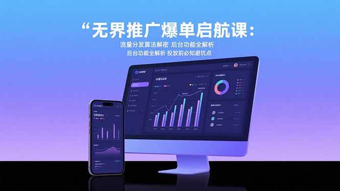 （15567期）无界推广爆单启航课：流量算法揭秘 后台功能全搞懂 投放前必知的避坑指南-安索博客网
