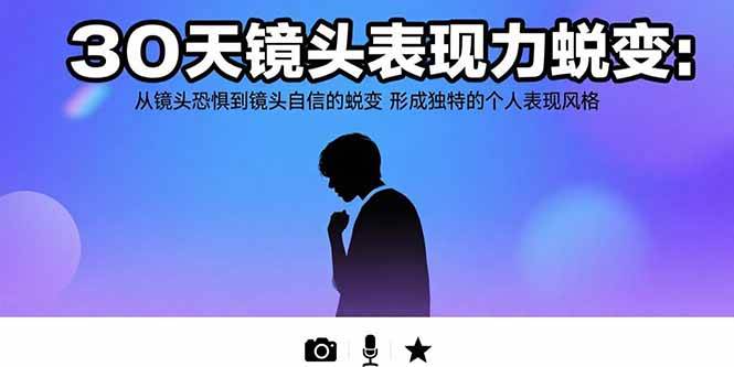 （15522期）30天变身镜头达人：从害怕被拍到自信出镜，找到你的专属风格-安索博客网