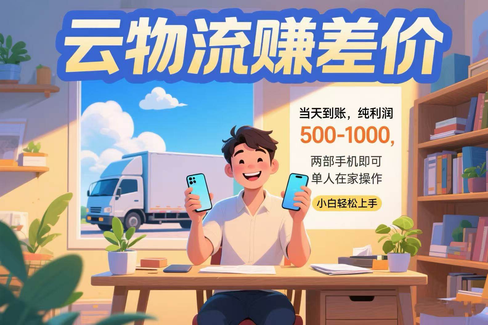 云物流倒卖差价，日赚500-1000，两部手机就能干，一个人在家就能玩-安索博客网