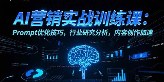 （15465期）AI营销实战训练课：Prompt优化技巧，行业研究分析，内容创作加速-安索博客网