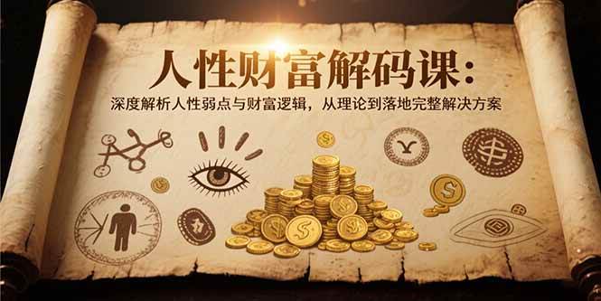 《人性财富解码课6.0》：摸透人性软肋，搞懂赚钱套路，从理论到实操一整套方案-安索博客网