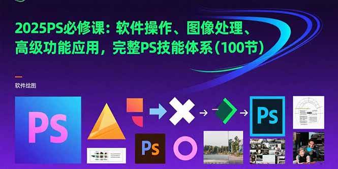 （15430期）2025PS必修课：软件操作、图像处理、高级功能应用，完整PS技能体系(100节)-安索博客网