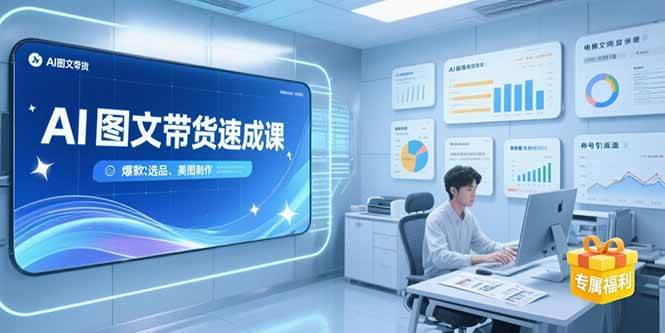 15416期 AI图文带货速成课，手把手教你养号、选爆款、做美图，轻松搞定带货-安索博客网