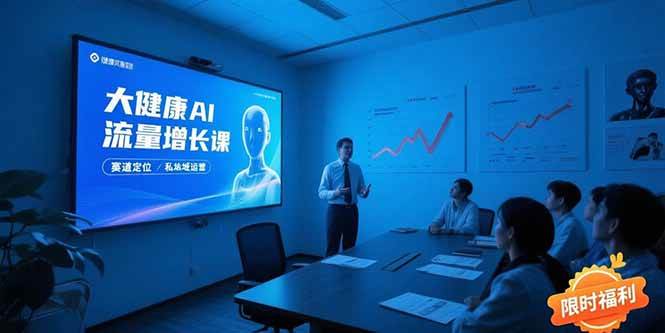 大健康AI流量增长课：赛道定位、AI数字人做内容、私域转化全攻略-安索博客网