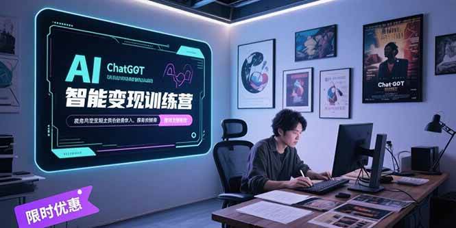 AI智能变现训练营：ChatGPT写作赚钱、电影解说、图文带货，手把手教你搞钱-安索博客网