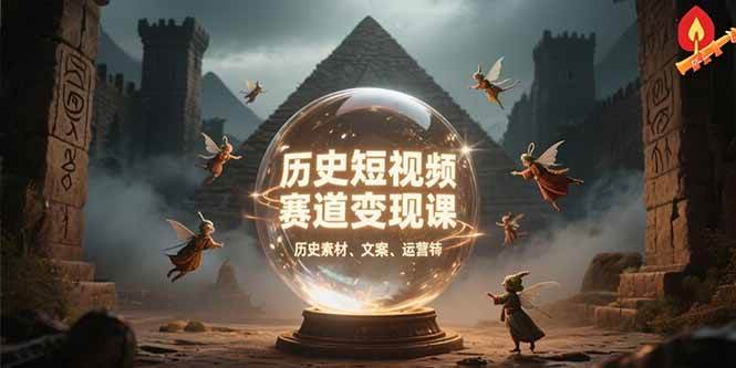 历史短视频搞钱课，素材库直接用，文案剪片全教给你-安索博客网