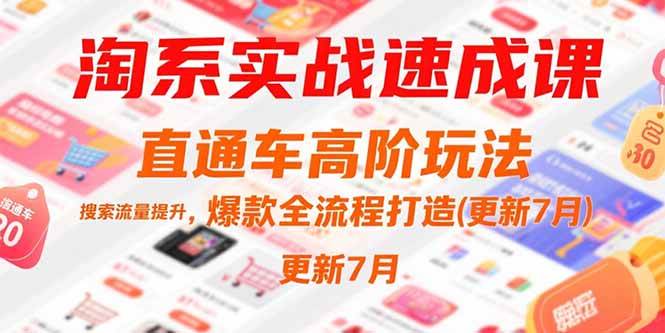 淘系电商速成课：直通车高阶玩法、搜索流量暴涨、爆款打造全攻略（7月更新）-安索博客网