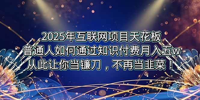 2025年互联网最牛的项目，普通人靠卖项目月入5万+，翻身逆袭！-安索博客网