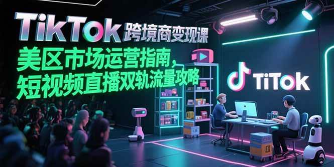 TikTok跨境电商变现课：手把手带你玩转美区，短视频+直播双管齐下-安索博客网