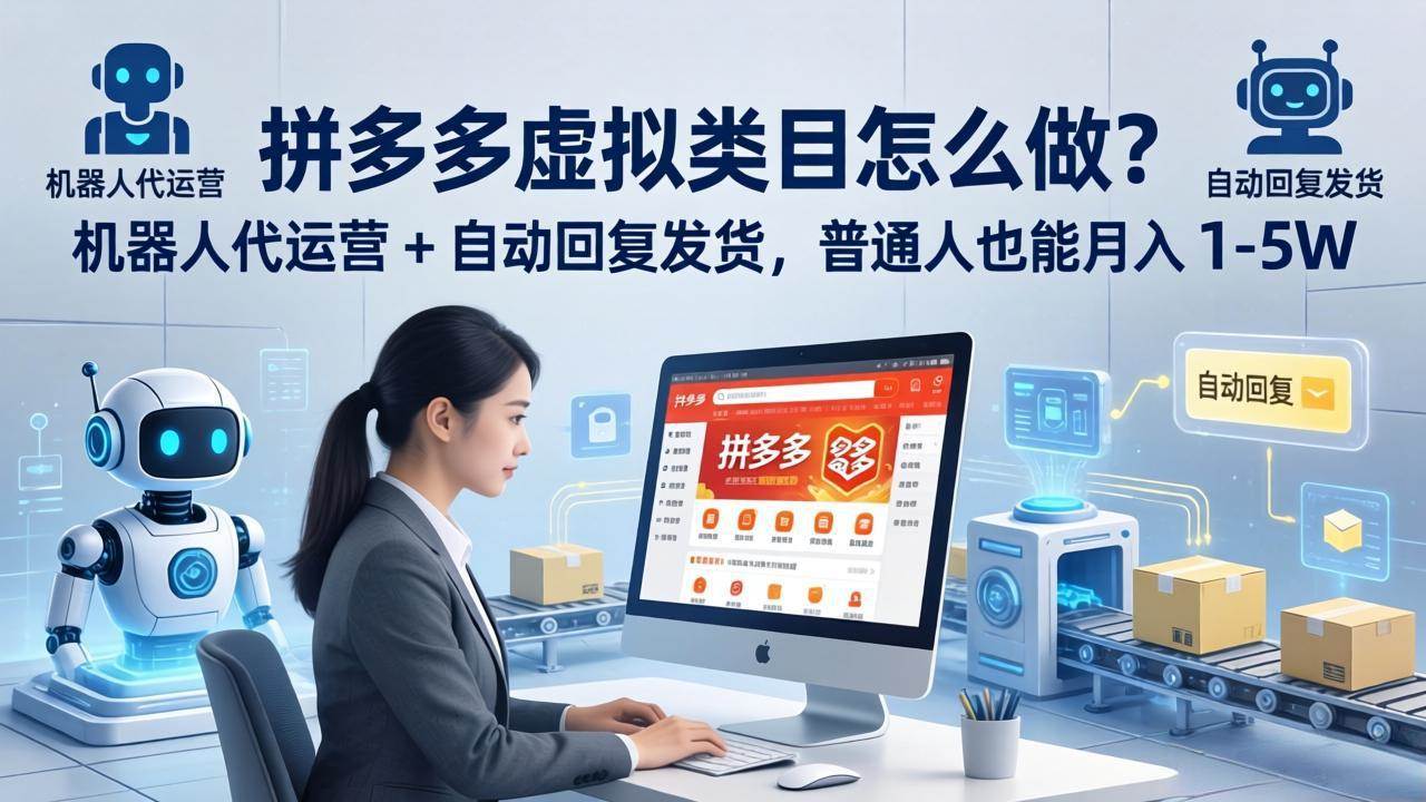 （18111期）拼多多虚拟类目咋搞？机器人帮你自动发货回复，普通人也能月入1-5W-安索博客网