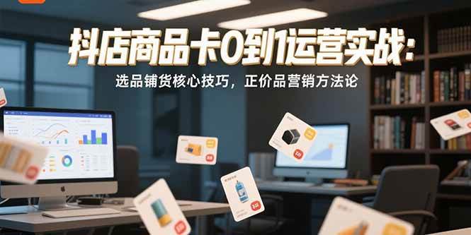 抖店商品卡0到1实战：选品铺货技巧+正价品营销方法-安索博客网