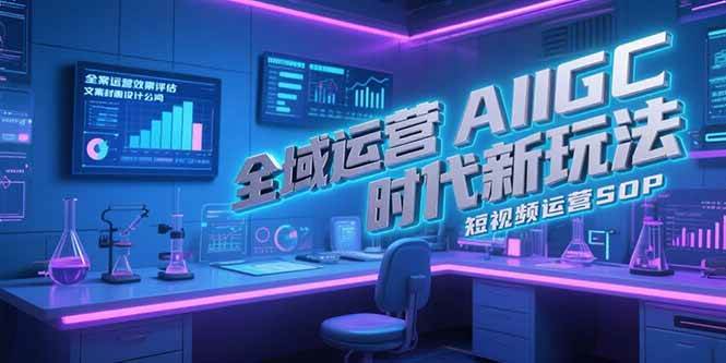 （15327期）全域运营AIGC时代新玩法，文案封面设计公式，短视频运营SOP-安索博客网