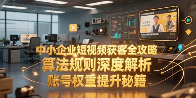 中小企业短视频获客全攻略：算法、账号、内容与变现，一学就会-安索博客网