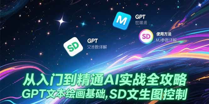 （15309期）AI实战全攻略：从新手到高手，玩转GPT、MJ、SD-安索博客网