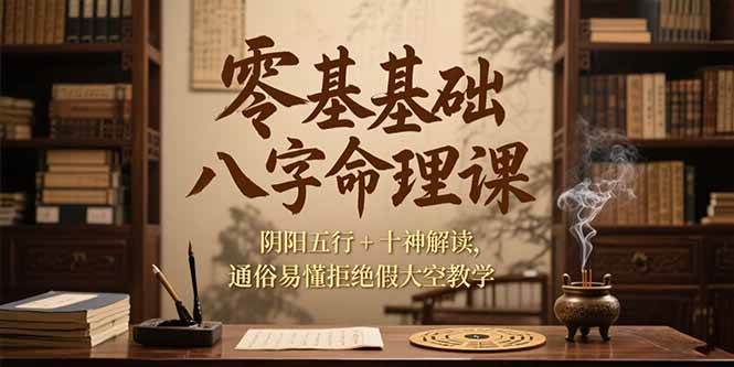 零基础也能学的八字命理课，阴阳五行+十神解析，超接地气，绝不忽悠-安索博客网
