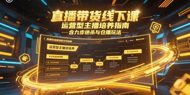（15281期）直播带货线下课，手把手教你变成运营型主播，九步绝杀+仓播玩法全都有-安索博客网