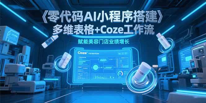 零代码搞定AI小程序！多维表格+Coze工作流，让美容门店业绩飞起来-安索博客网