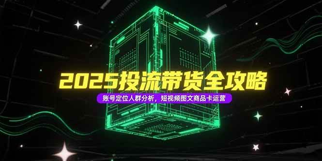 2025投流带货全攻略，从账号定位到全域优化，手把手教你玩转短视频图文商品卡-安索博客网