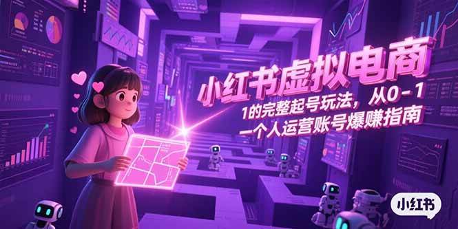 小红书虚拟电商：从零起步的完整起号玩法，一个人运营也能赚翻天-安索博客网