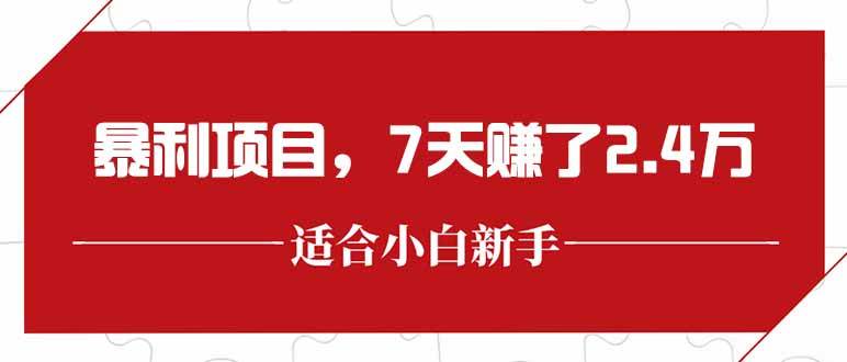 最新暴利项目！一单就能赚300多，7天进账2.4万-安索博客网