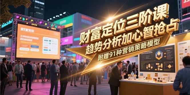 （15219期）财富定位三阶课，抓住趋势+抢占用户心，还送你91种营销模型-安索博客网