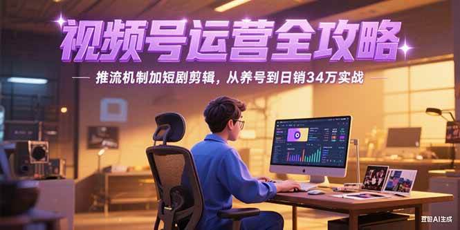 （15217期）2025视频号运营全攻略，推流机制加短剧剪辑，从养号到日销34万实战-安索博客网