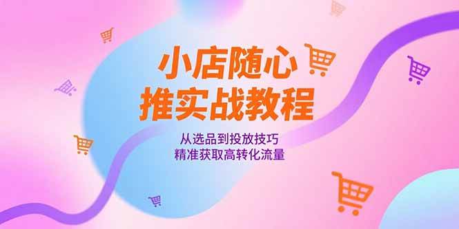 （15205期）小店随心推实战教程，从选品到投放技巧，精准获取高转化流量-安索博客网