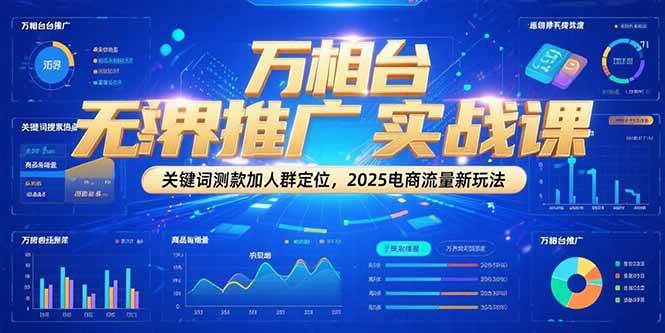 2025电商流量新玩法：万相台无界推广实战课，关键词测款+人群定位-安索博客网