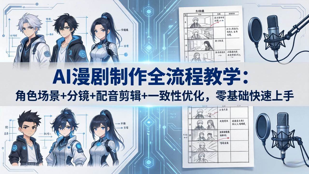 手把手教你做AI漫剧：角色、场景、分镜、配音、剪辑全都有，小白也能轻松上手-安索博客网