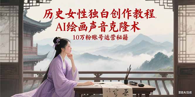 历史女性独白视频制作攻略，AI绘画+声音克隆，轻松涨粉10万-安索博客网