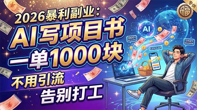 2026年最野的副业：AI写项目书，一单1000块，不用拉人，不用上班-安索博客网