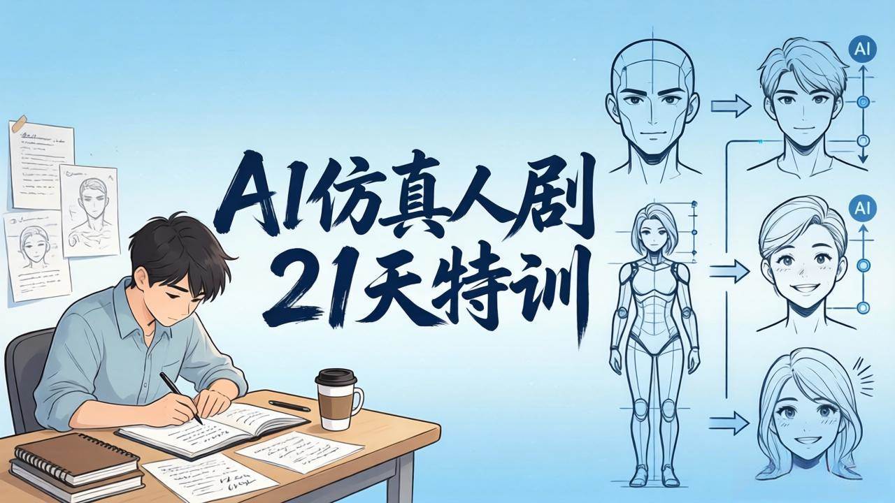 这个AI真人短剧训练营，21天从零到出片，连变现路子都给你安排明白了！-安索博客网