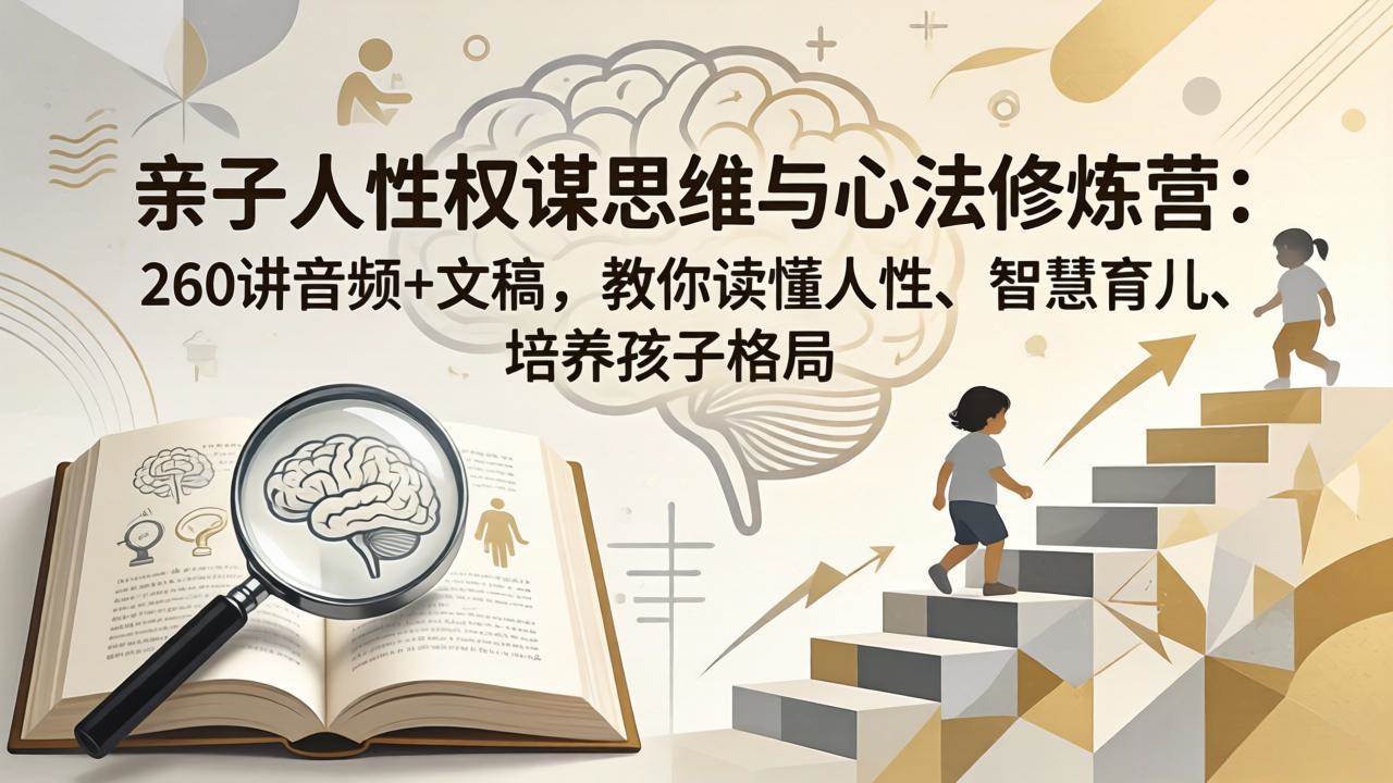 亲子人性权谋思维与心法修炼营：260讲音频+文稿，带你读懂人性、智慧育儿、培养孩子格局-安索博客网