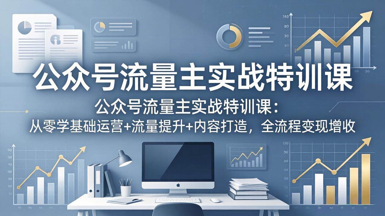 （18072期）公众号流量主实战特训课：从零开始学基础运营、流量提升和内容打造，轻松变现赚钱-安索博客网